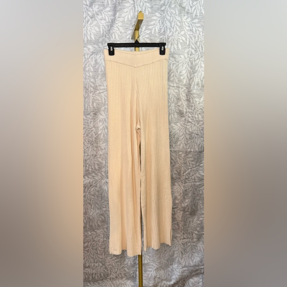 NWT Marled Wide Leg Rib Knit Pants